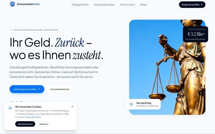 Screenshot of konsumentenretter.at