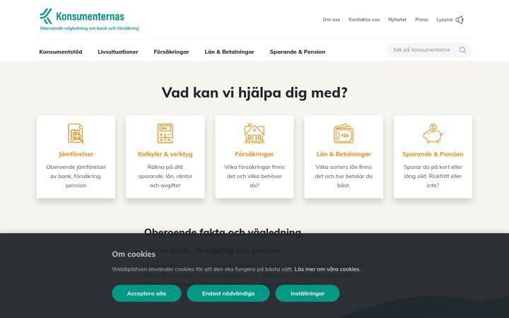 Screenshot of konsumenternas.se