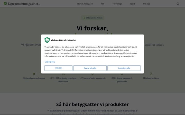 Screenshot of konsumentmagasinet.se
