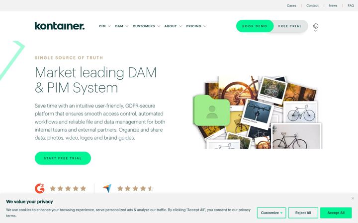 Screenshot of kontainer.com