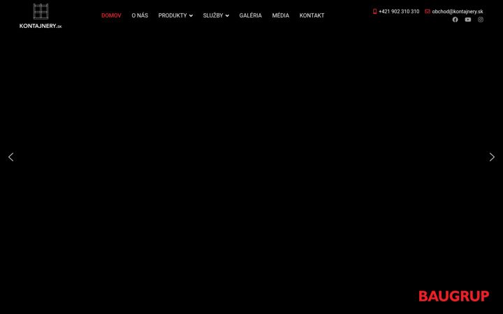 Screenshot of kontajnery.sk