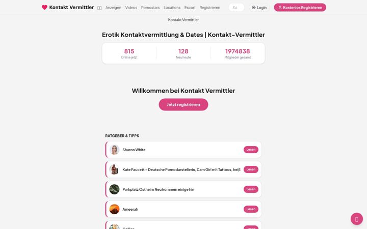 Capture d'écran de kontakt-vermittler.de