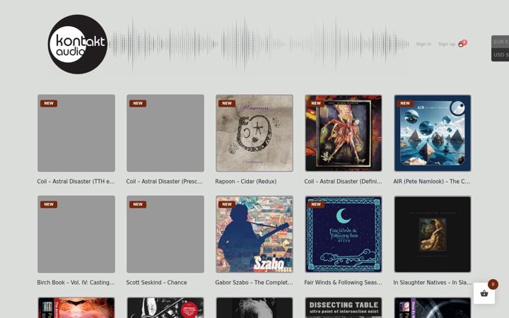 Screenshot of kontaktaudio.com