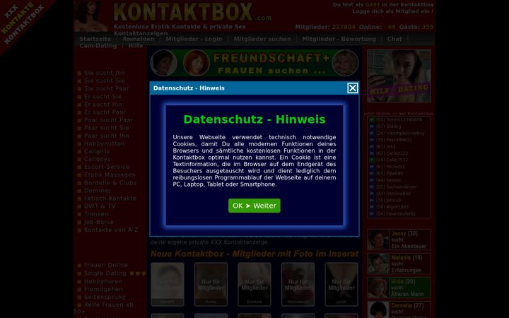 Screenshot of kontaktbox.com