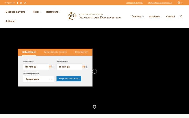 Screenshot of kontaktderkontinenten.nl