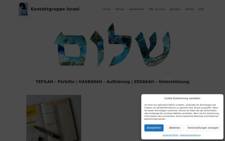 Screenshot of kontaktgruppe-israel.ch