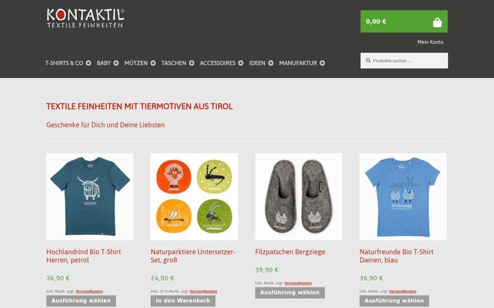 Screenshot von kontaktil.com