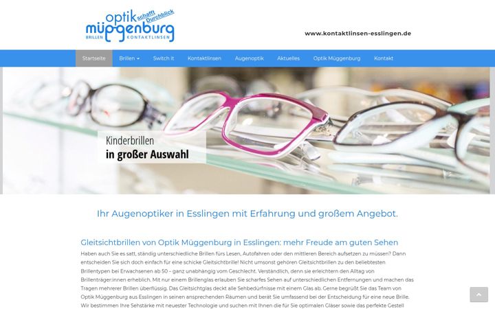 Screenshot of kontaktlinsen-esslingen.de