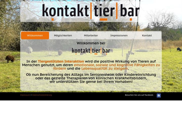 Screenshot of kontakttierbar.de