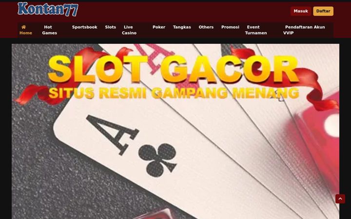 Screenshot of kontan77.com