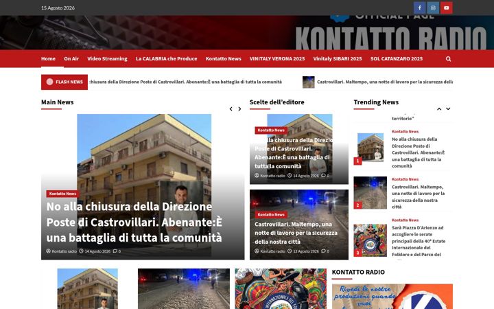 Screenshot of kontattoradio.it