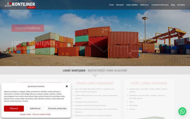 Screenshot of kontejnerbory.cz