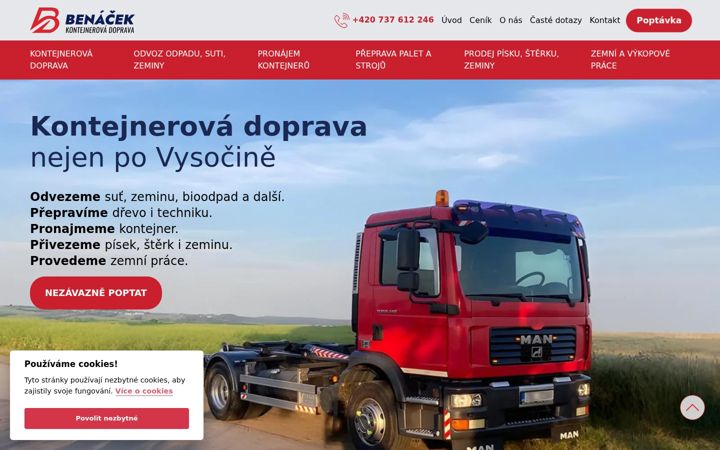 Screenshot of kontejnery-jihlava.cz