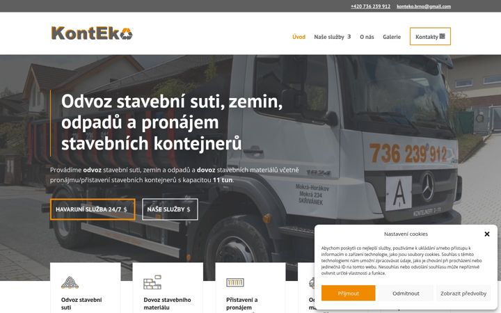 Screenshot of konteko.cz