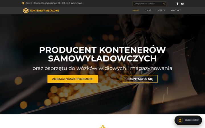 Captura de ecrã de kontenery-metalowe.com