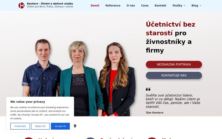 Screenshot of kontero.cz