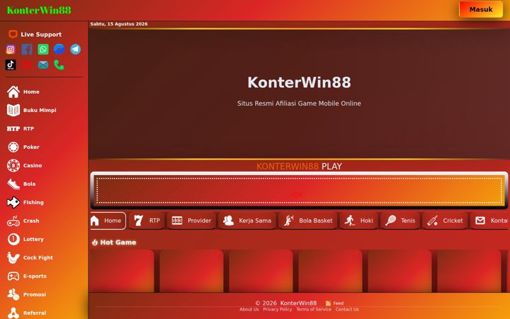 Captura de ecrã de konterwin88.com