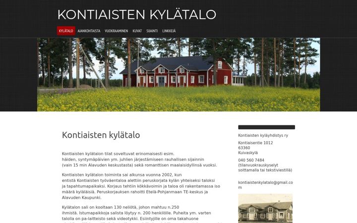 Screenshot of kontiaistenkylatalo.fi