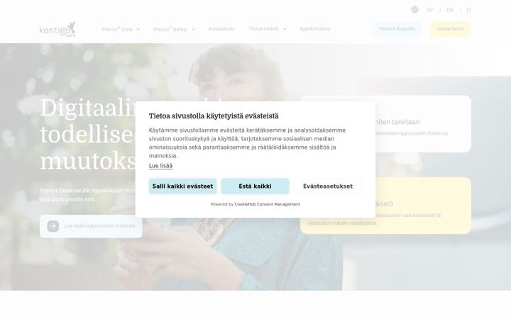 Screenshot of kontigocare.fi