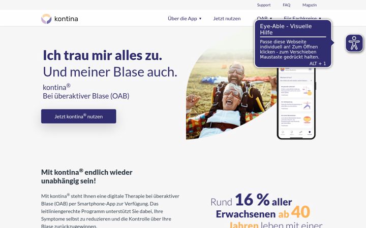Screenshot ta' kontina.com