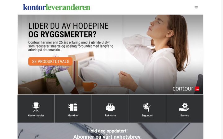 Screenshot of kontorleverandoren.no
