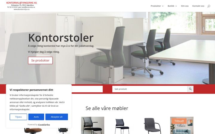 Screenshot of kontormiljo.no