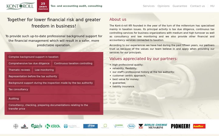 Screenshot of kontoroll.com