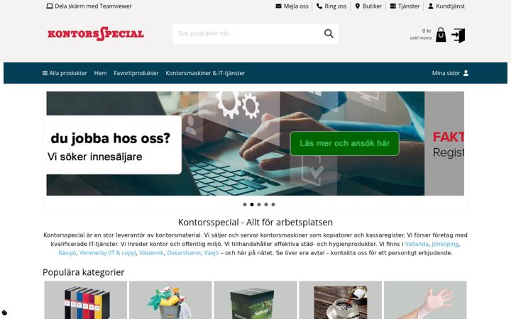 Screenshot of kontorsspecial.se