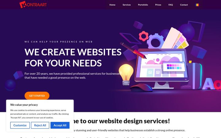 Screenshot of kontraart.com