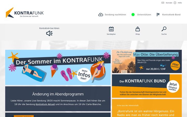 Screenshot of kontrafunk.radio