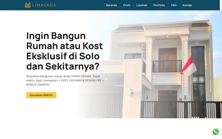 Screenshot of kontraktorlimasada.com