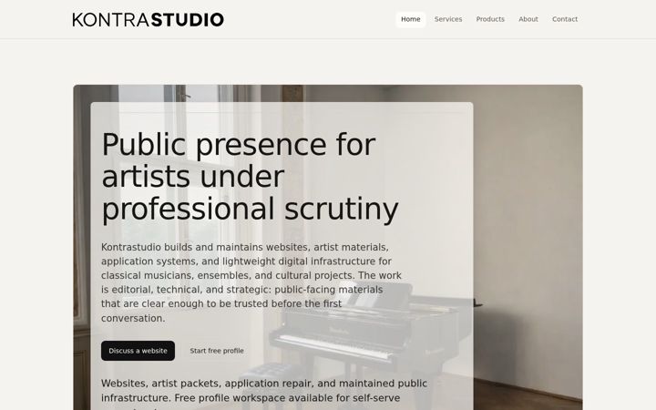 Screenshot of kontrastudio.eu