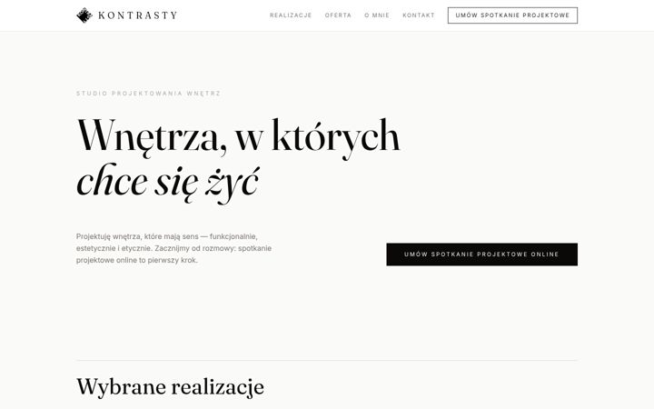 Screenshot of kontrasty.eu