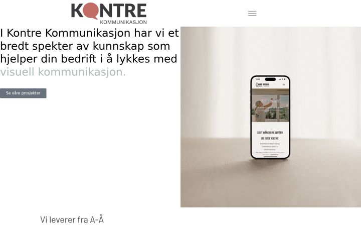 Screenshot of kontre.no
