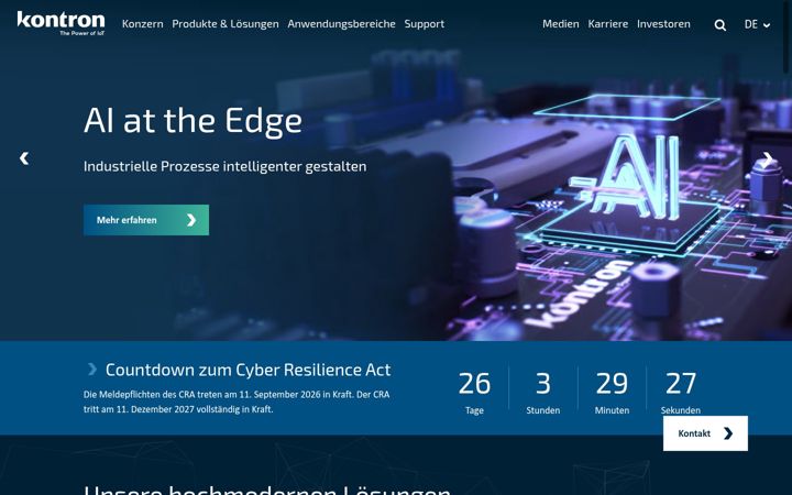 Screenshot of kontron.de