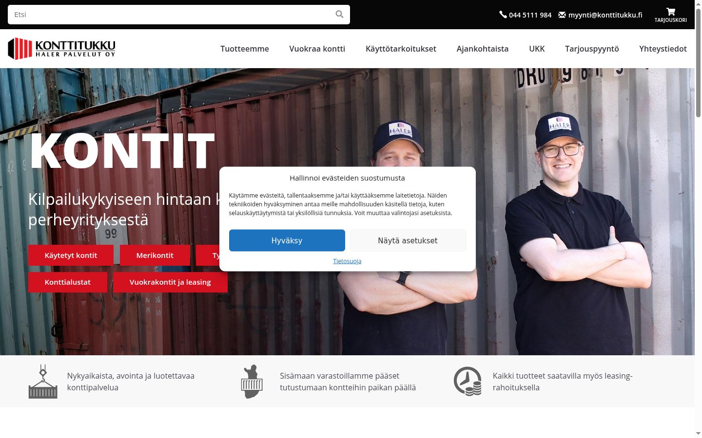 Screenshot tal-banner tal-kunsens muri qabel kwalunkwe interazzjoni