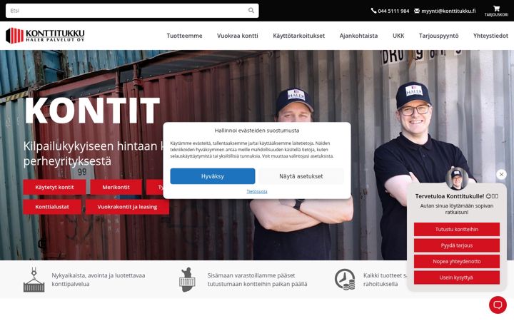 Screenshot of konttitukku.fi
