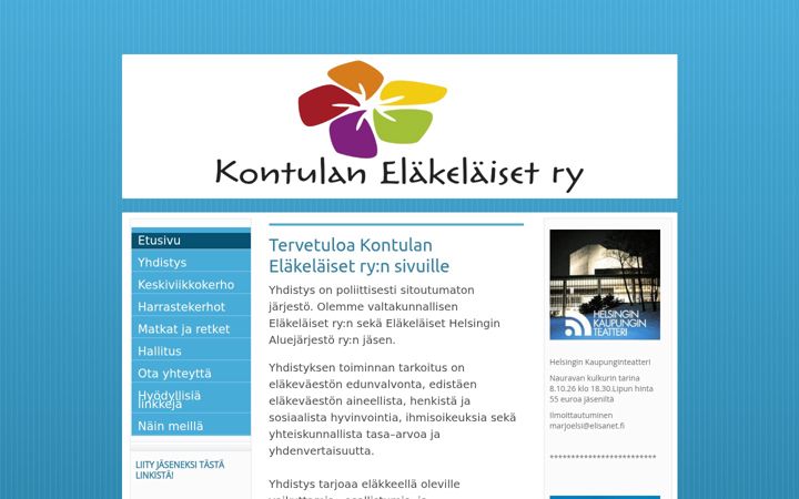 Screenshot of kontulanelakelaiset.com
