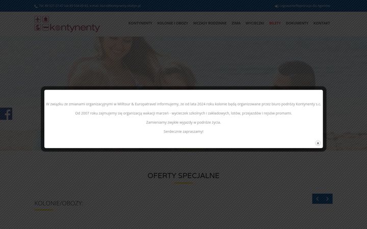 Screenshot of kontynenty.olsztyn.pl