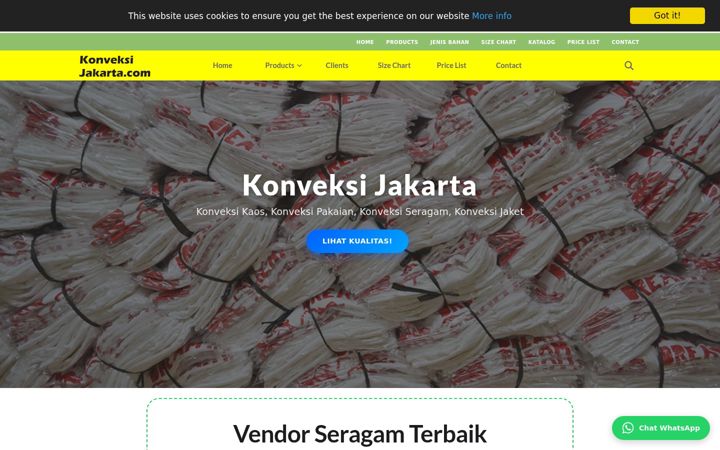 Screenshot ta' konveksijakarta.com
