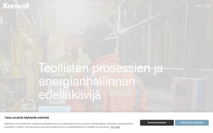 Screenshot of konwell.fi