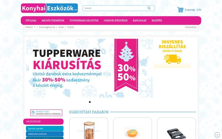 Screenshot of konyhaieszkozok.hu