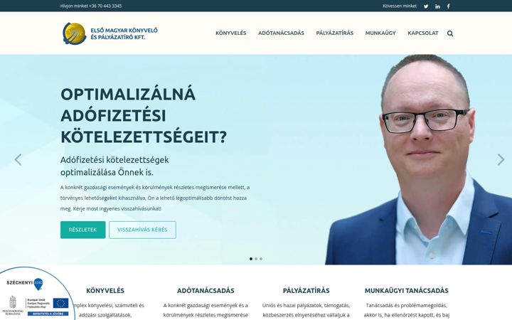 Screenshot of konyveles-palyazatiras.hu