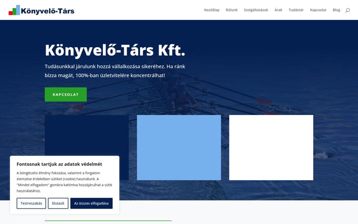 Screenshot of konyvelotars.hu
