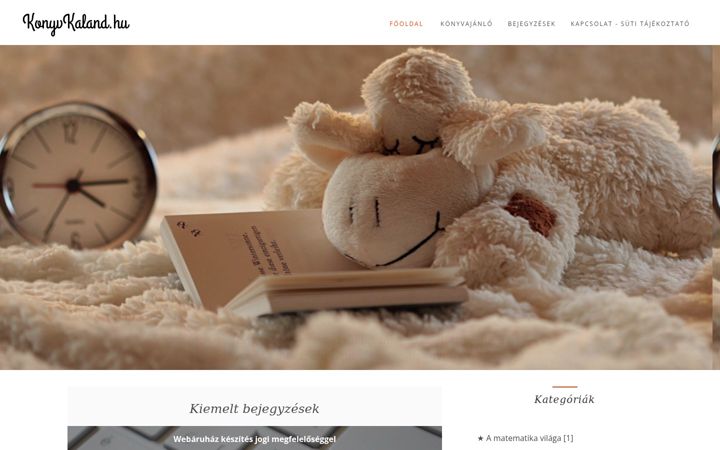 Screenshot ta' konyvkaland.hu