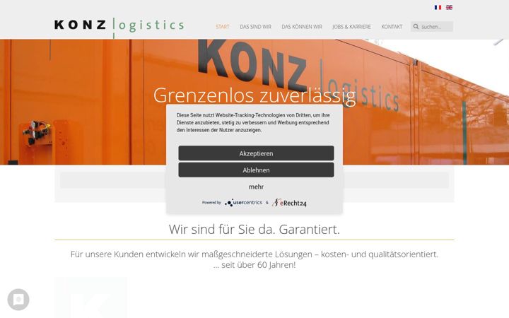 Screenshot of konz-logistics.com