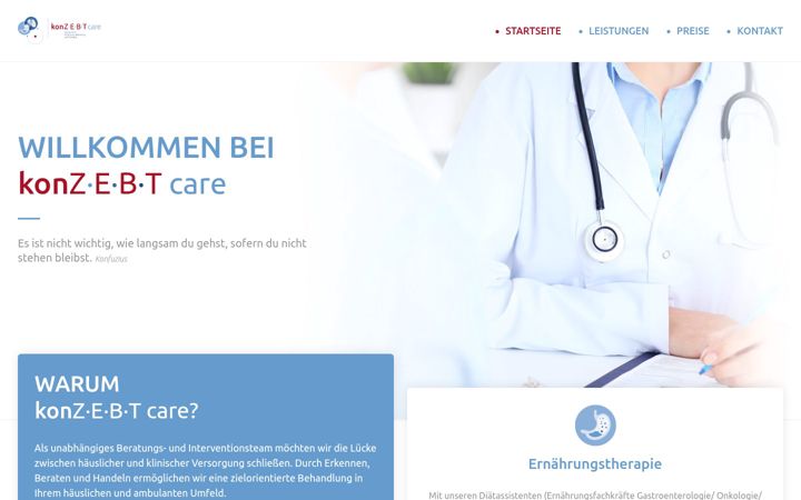 Screenshot of konzebt-care.de