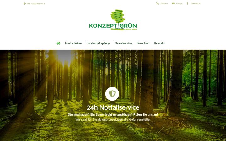 Screenshot of konzept-gruen-usedom.de