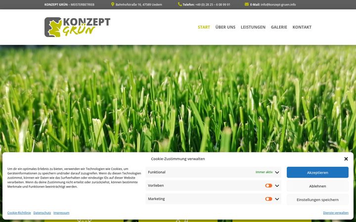 Screenshot of konzept-gruen.info