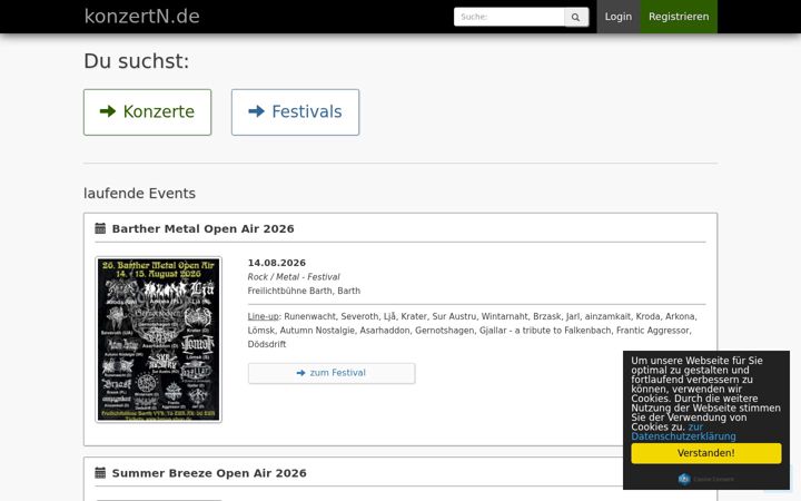 Screenshot of konzertn.de